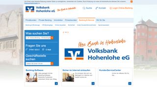 
                            5. Banking & Service - Volksbank Hohenlohe eG