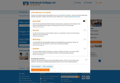 
                            7. Banking & Service - Volksbank Ostlippe eG