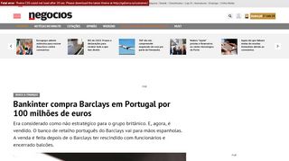 
                            12. Bankinter compra Barclays em Portugal por 100 milhões - Banca ...