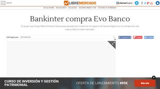 
                            11. Bankinter compra Evo Banco- Libre Mercado