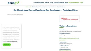 
                            9. Bankkaufmann/-frau bei Sparkasse Bad Oeynhausen - Porta ...