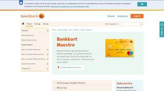 
                            7. Bankkort Maestro - betala och ta ut pengar i hela världen | Swedbank