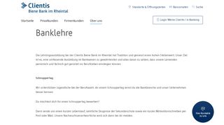 
                            6. Banklehre | Clientis Biene Bank im Rheintal