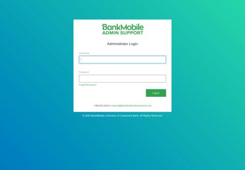 
                            7. BankMobile Admin Support: Login