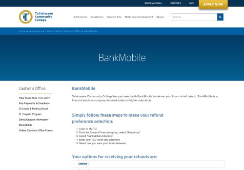 
                            4. BankMobile - Tallahassee Community College