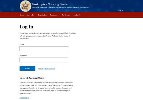 
                            8. Bankruptcy Noticing Center Login