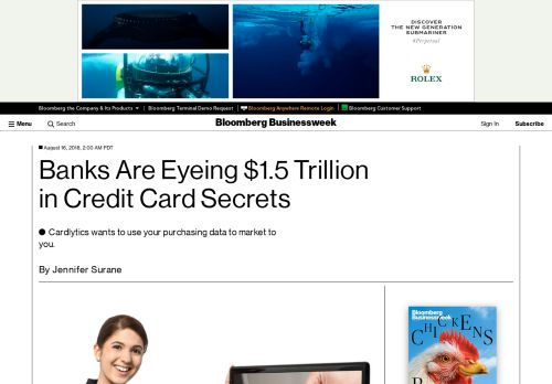 
                            12. Banks Are Eyeing $1.5 Trillion in Credit Card Secrets - Bloomberg