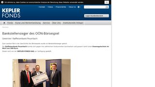 
                            7. Bankstellensieger des OÖN-Börsespiel - KEPLER-FONDS KAG