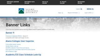 
                            4. Banner Links | Alamo Colleges