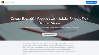 
                            4. Banner Maker: Create Beautiful Banners Easily, for Free | Adobe Spark