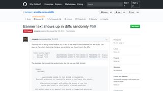 
                            12. Banner text shows up in diffs randomly · Issue #59 · Juniper/ansible ...