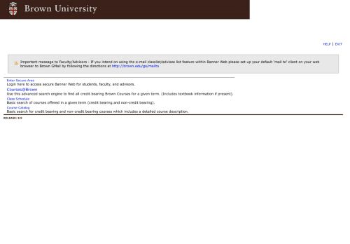 
                            3. Banner Web - Brown University