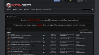 
                            6. Ban's - Search Results - SystemCheats - Undetected Cheats and ...