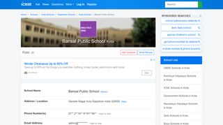 
                            12. Bansal Public School Kota Rajasthan - CBSE