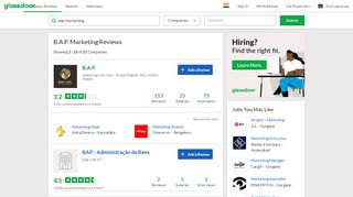 
                            13. BAP Marketing Reviews | Glassdoor.co.in