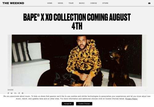 
                            7. BAPE® X XO Collection Coming August 4th | T H E W E E K N D