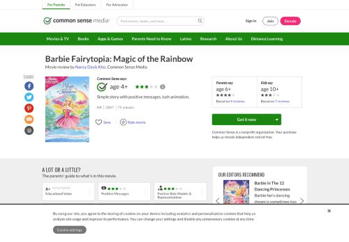 
                            8. Barbie Fairytopia: Magic of the Rainbow Movie Review