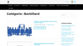 
                            10. Barbillard – Faculté des Sciences
