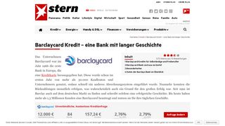 
                            10. Barclaycard Kredit: Günstige Zinsen sichern, Stand: Februar 2019