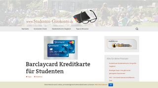 
                            9. Barclaycard Student - die Kreditkarte für Studenten!