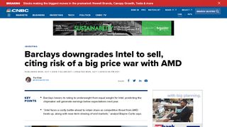 
                            10. Barclays downgrades Intel to sell, citing risk of price war with AMD