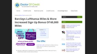 
                            3. Barclays Lufthansa Miles & More Increased Sign Up Bonus Of 60,000 ...