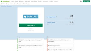 
                            7. Barclays Reviews & Ratings - NerdWallet