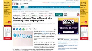 
                            12. Barclays to launch 'Rise in Mumbai' with coworking space ...