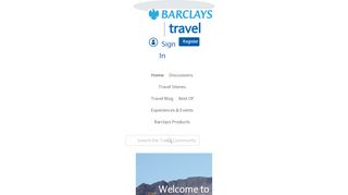 
                            5. Barclays Travel Community: Community Home