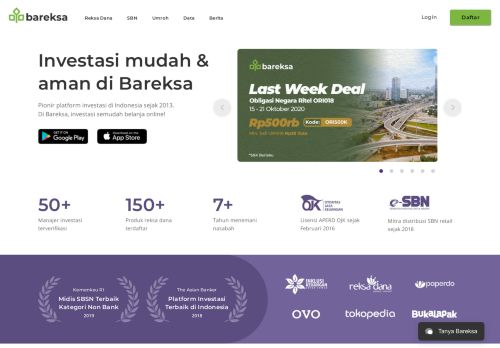 
                            5. Bareksa.com: Investasi Reksadana Saham Online Terbaik