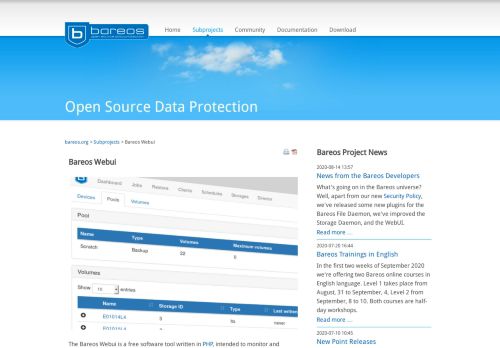 
                            1. Bareos Webui - bareos.org