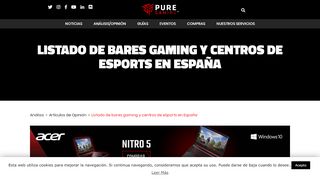
                            7. Bares gaming y centros de eSports en España - PureGaming
