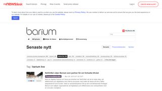 
                            11. Barium AB barium live - Senaste nytt - Mynewsdesk