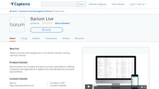 
                            13. Barium Live Reviews and Pricing - 2019 - Capterra