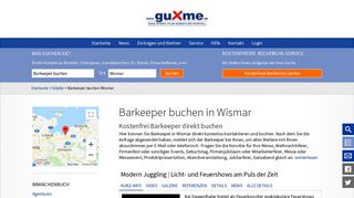 
                            10. Barkeeper buchen Wismar buchen im Event-Verzeichnis bei Guxme