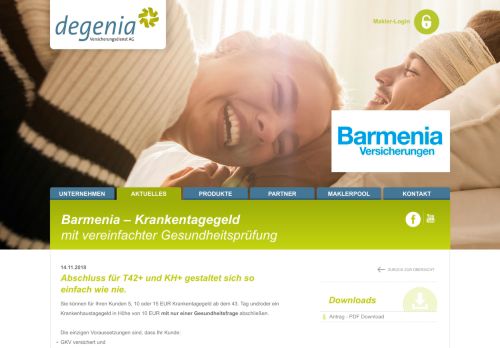 
                            12. Barmenia - Krankentagegeld - degenia Versicherungsdienst AG