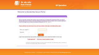 
                            1. Baroda Max Login - Bank of Baroda (UK)