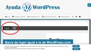 
                            9. Barra de login igual a la de Wordpress.com • Ayuda WordPress