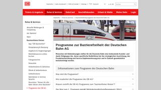 
                            9. Barrierefreiheitsprogramm der Deutschen Bahn AG - Deutsche Bahn