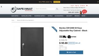 
                            7. Barska CB12486 64 Keys Adjustable Key Cabinet - Black – Safe and ...