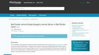 
                            6. BarTender cannot locate Seagull License Server – BarTender Support ...