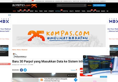 
                            10. Baru 30 Parpol yang Masukkan Data ke Sistem Informasi KPU ...