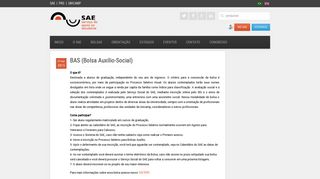 
                            9. BAS (Bolsa Auxílio-Social) - SAE - Unicamp
