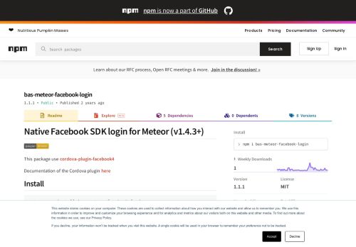 
                            10. bas-meteor-facebook-login - npm