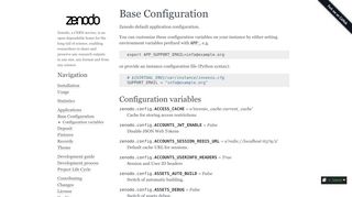
                            13. Base Configuration — Zenodo 3.0.0.dev20150000 documentation