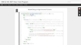 
                            9. Base64 String to Image Converter Functions | VB6 to VB .NET How I ...