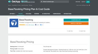 
                            12. Base7booking Pricing Plan & Cost Guide | GetApp®