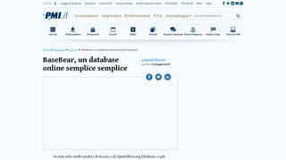 
                            2. BaseBear, un database online semplice semplice - PMI.it