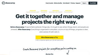 
                            9. Basecamp: Project Management & Team Communication Software