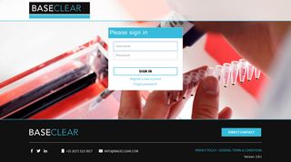 
                            6. BaseClear Order Portal - Please sign in